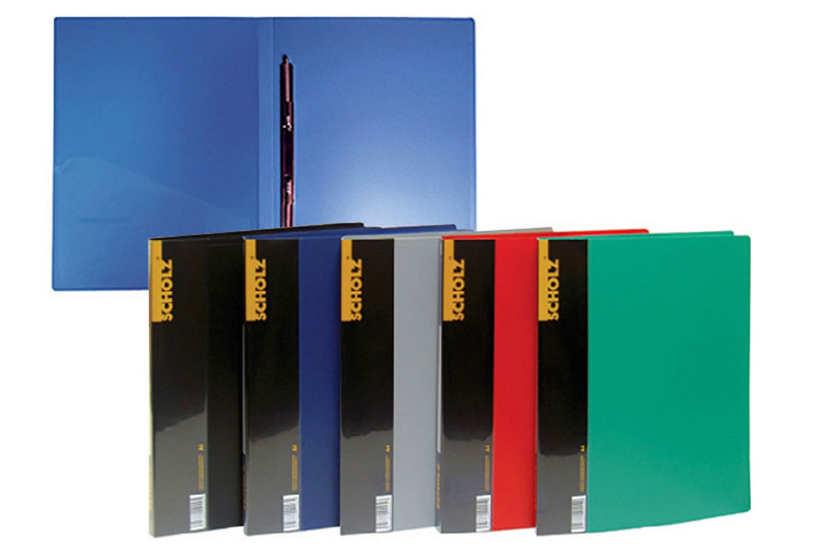 Папка со скоросшивателем и карманом, 20мм., пластик, черн. Scholz - фото 2