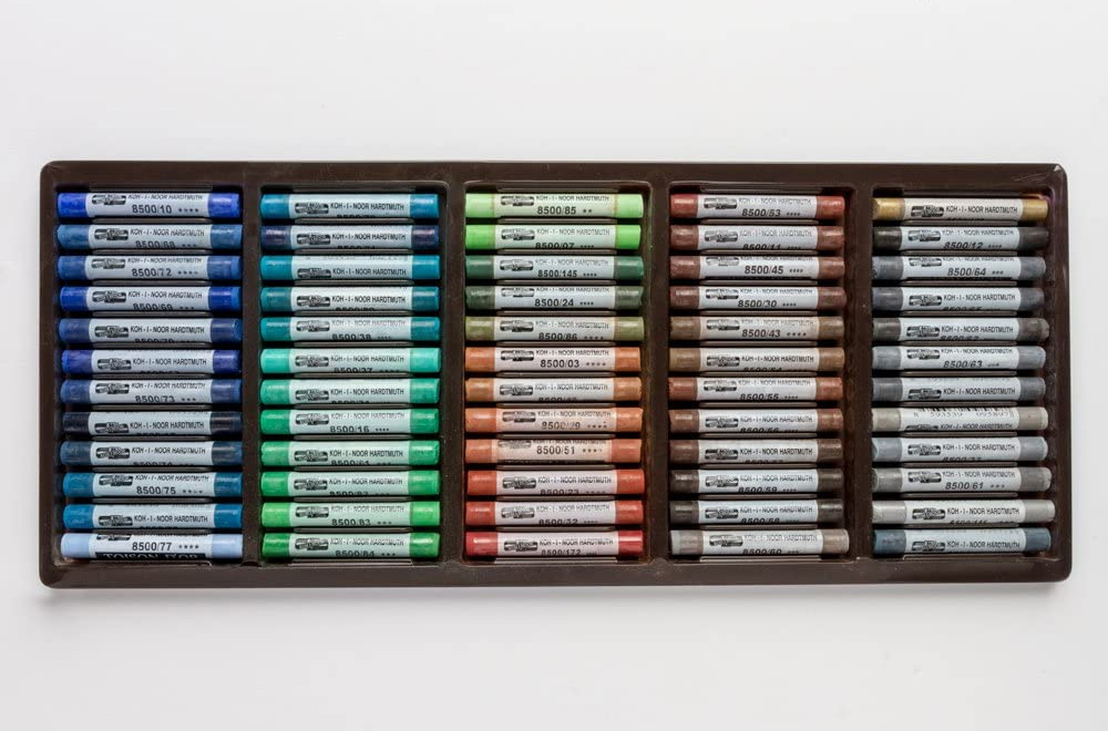 Пастель суха напівтверда 120 кольорів, TOISON D'OR 8539, в дерев'яному двуярусному футлярі Koh-i-noor - фото 2