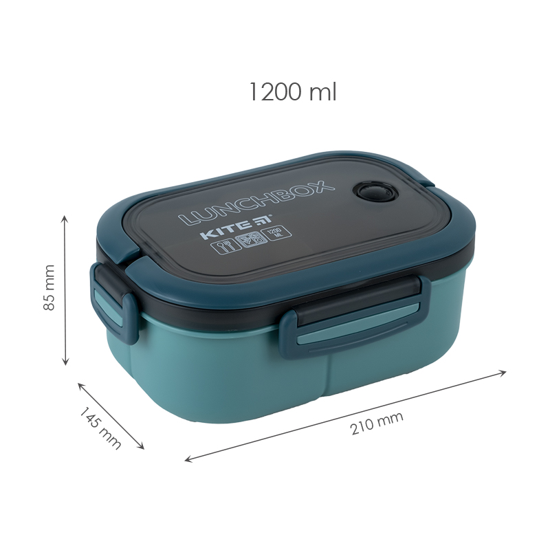 Ланчбокс с разделителем 1200 мл, зеленый Kite - фото 5