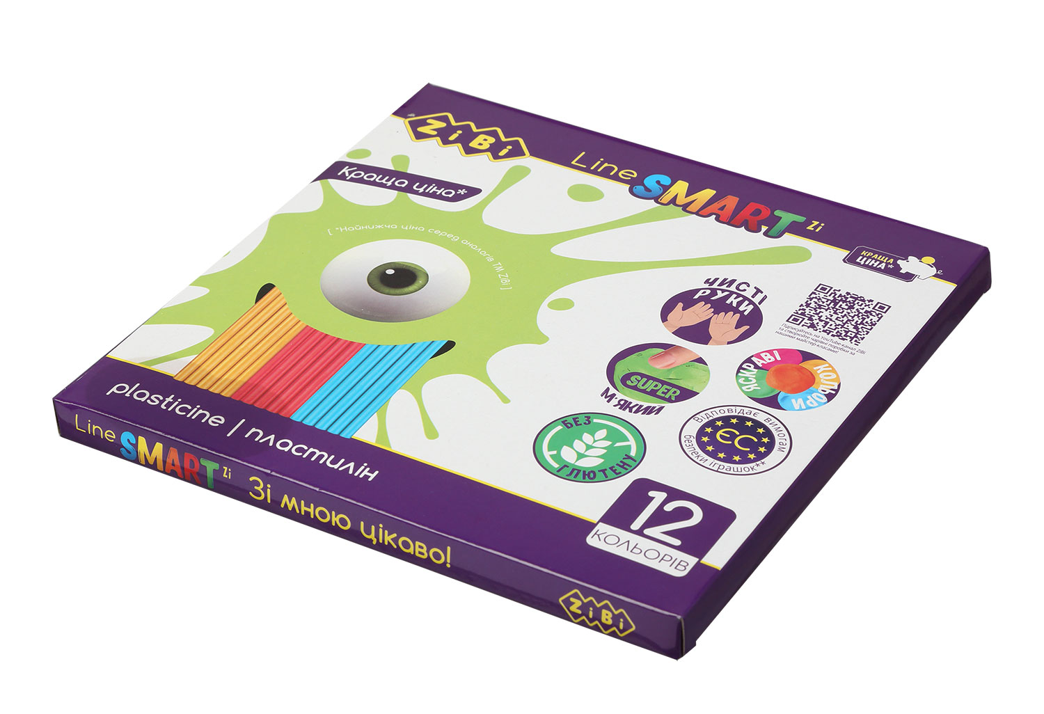 Пластилин 12цв., 240гр. SMART Line ZiBi - фото 2