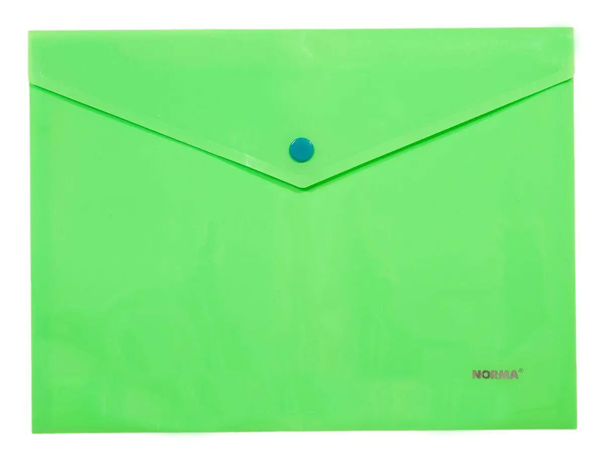 Папка-конверт на кнопке В5+ (210*285мм.), непрозр., ассорт. NORMA - фото 3