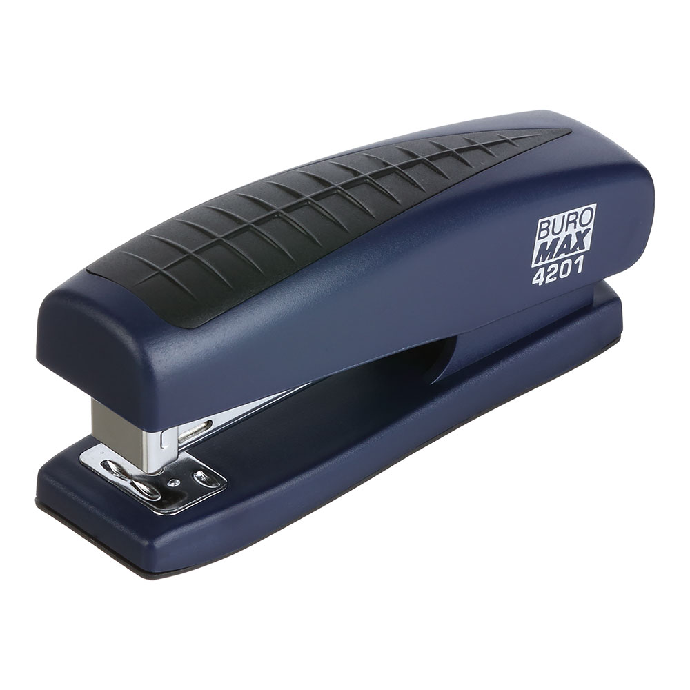 Степлер 24/6, 20л., глубина захвата 65мм., темно-син. BuroMax - фото 2