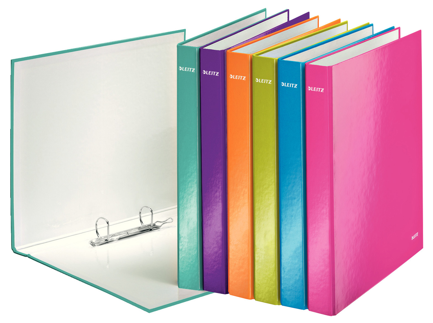 Папка А4+, 25мм., 2кольца, Wow, метал. бирюз. LEITZ - фото 3