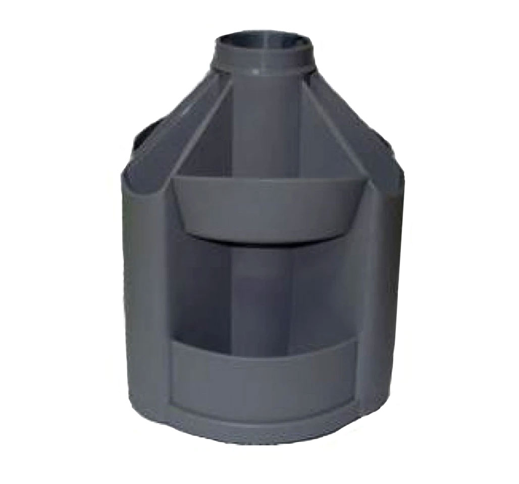 Подставка для ручек и канцтоваров вращающаяся малая B23 (110*140 мм.), серый КиП - фото 1