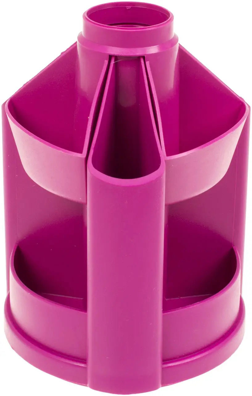 Подставка для ручек и канцтоваров вращающаяся малая B23 (110*140 мм.), малин. КиП - фото 1