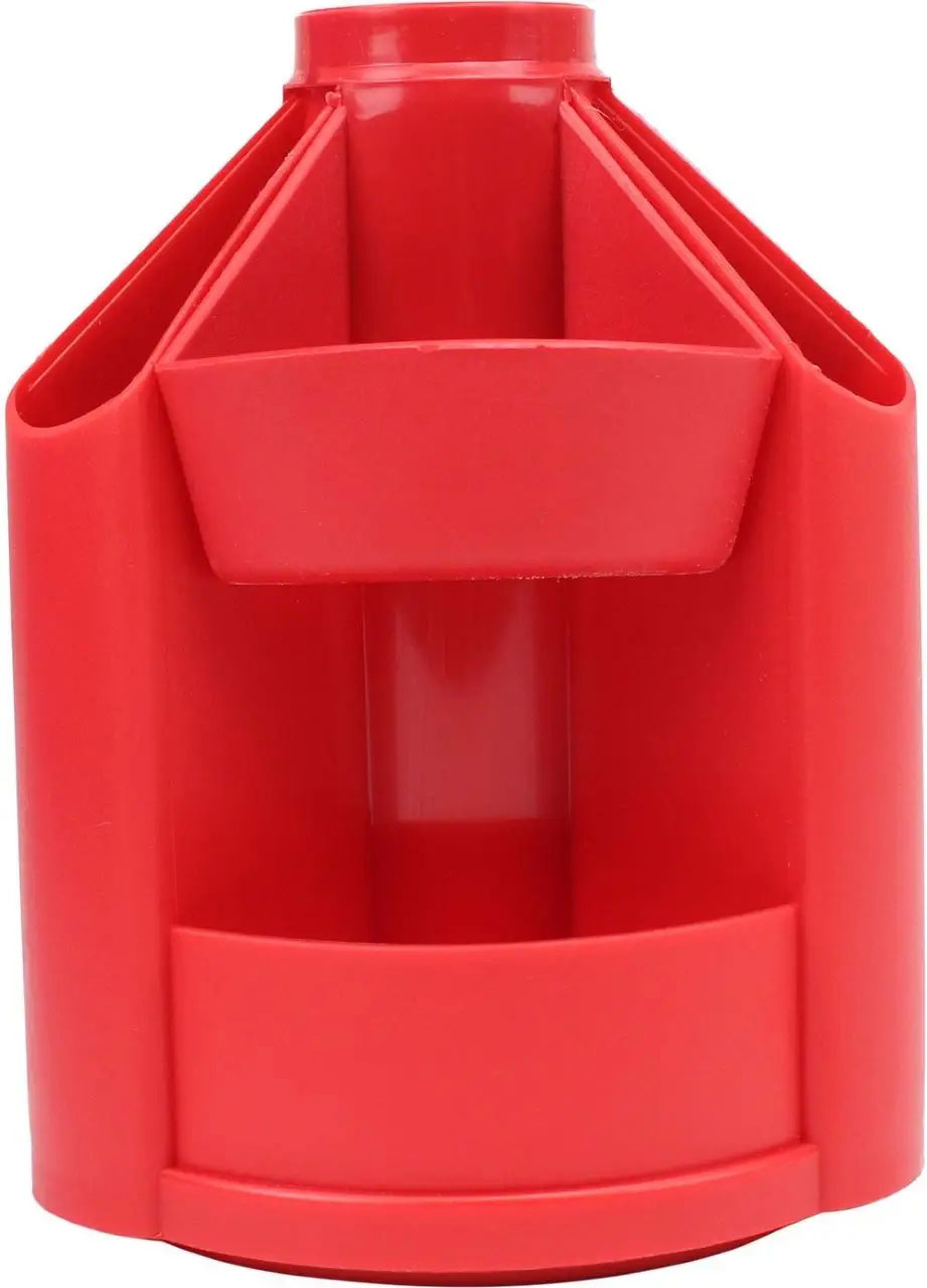 Підставка для ручок та канцтоварів обертова середня В41 (125*160 мм.), черв. КіП - фото 1