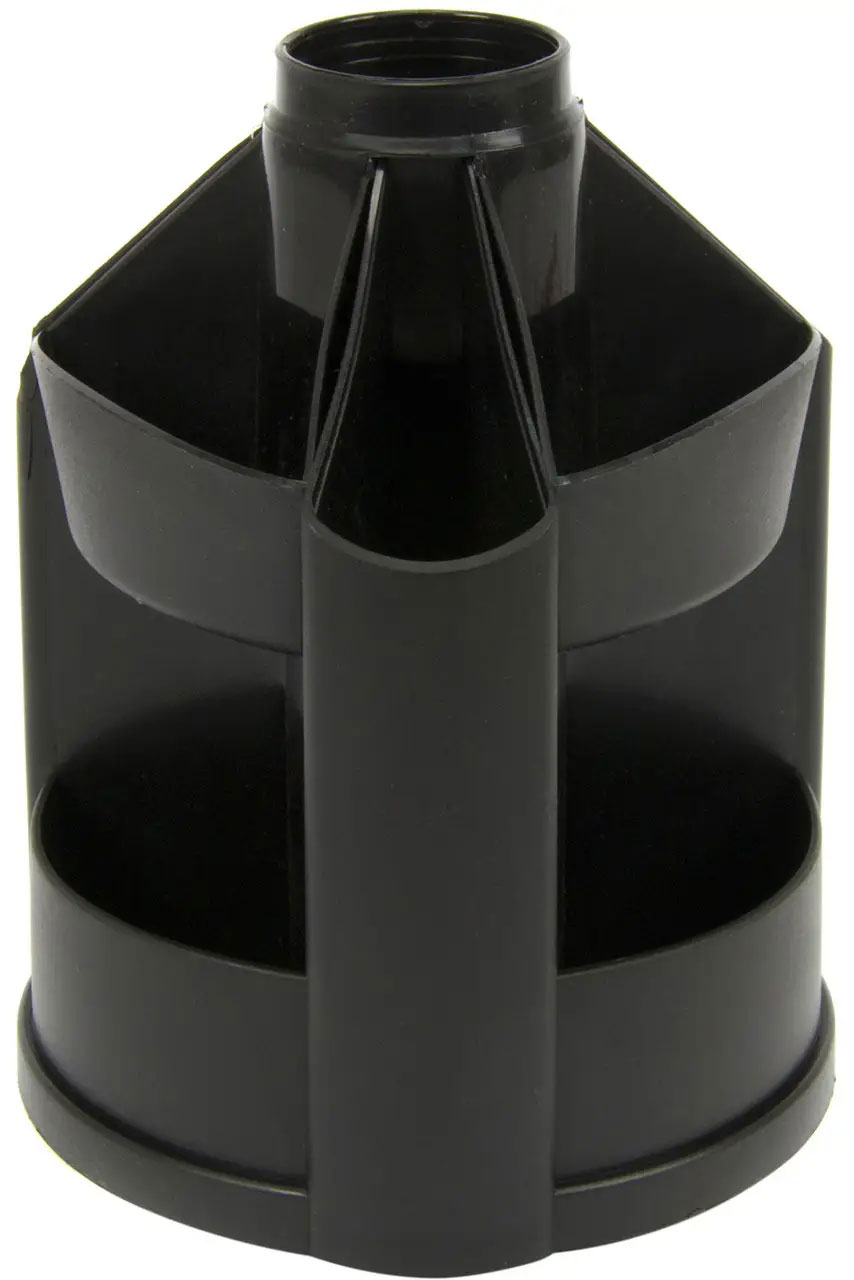 Подставка для ручек и канцтоваров вращающаяся средняя В41 (125*160 мм.), черн. КиП - фото 1