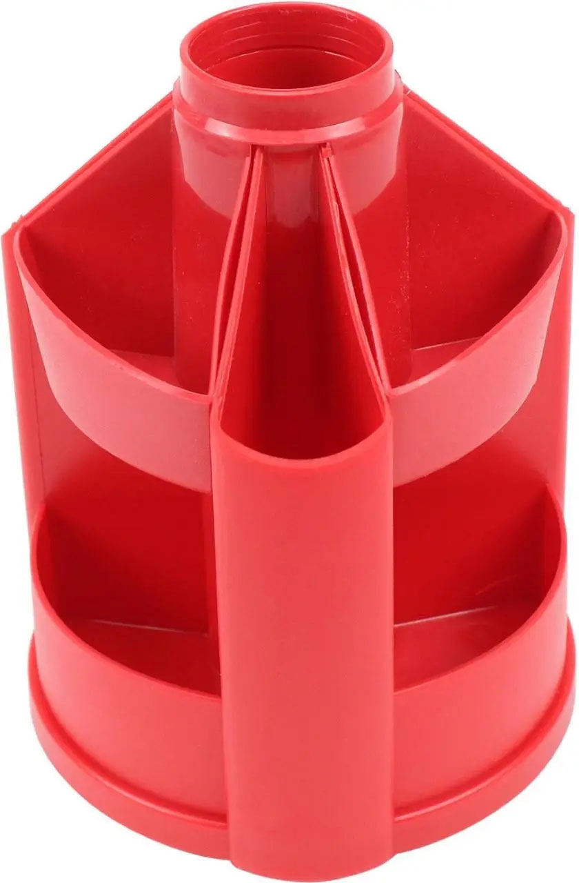 Підставка для ручок та канцтоварів обертова середня В41 (125*160 мм.), черв. КіП - фото 3