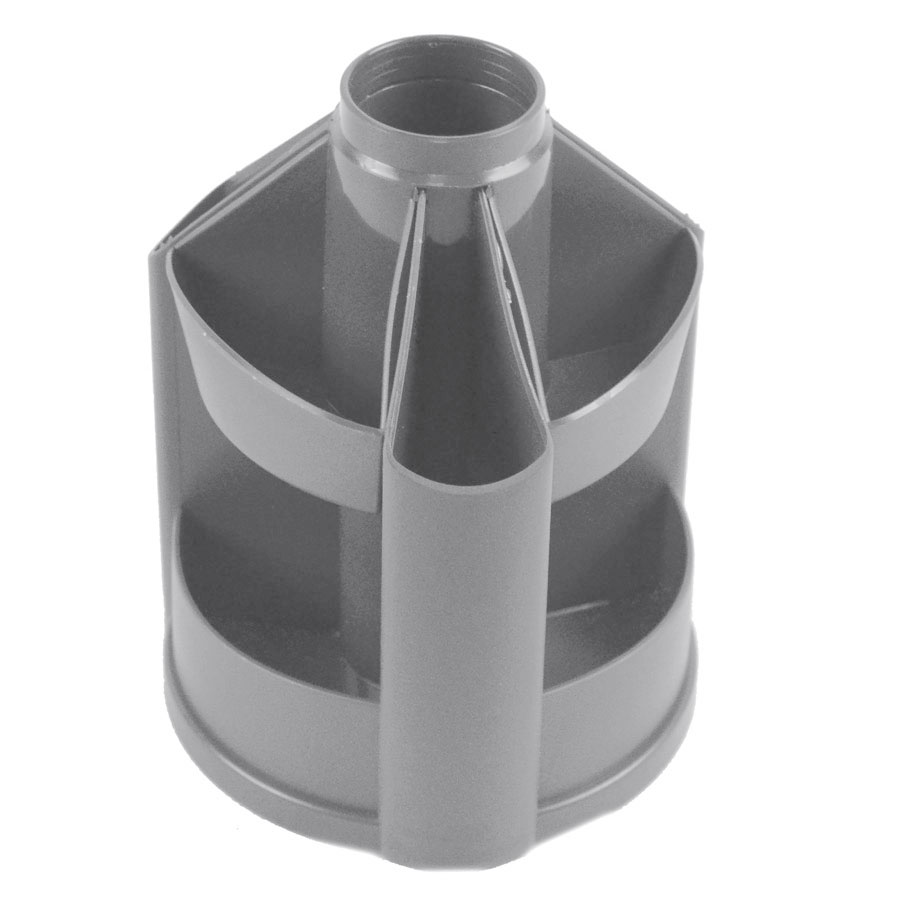 Подставка для ручек и канцтоваров вращающаяся средняя В41 (125*160 мм.), св.-серый КиП - фото 2