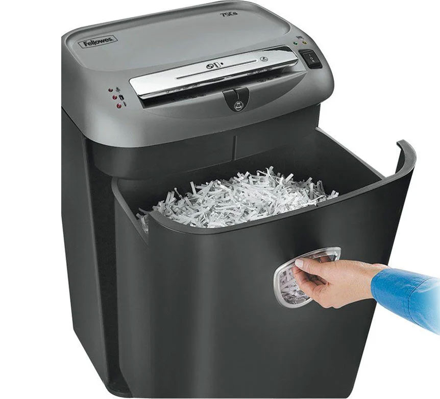 Знищувач документів 75Cs 12арк., 3м/хв., перехресне різання 3,9*38мм., корзина на 27л. FELLOWES - фото 4
