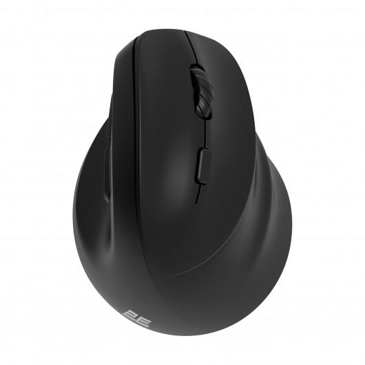 Миша вертикальна бездротова оптична MF325 Silent WL/BT, чорн. (2E-MF325WBK) 2E - фото 1