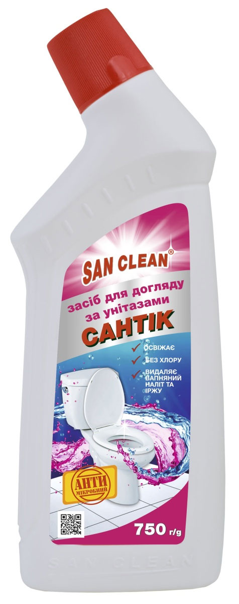 Засіб для чищення унітазів, 750мл. Свіжість Сантик - фото 4