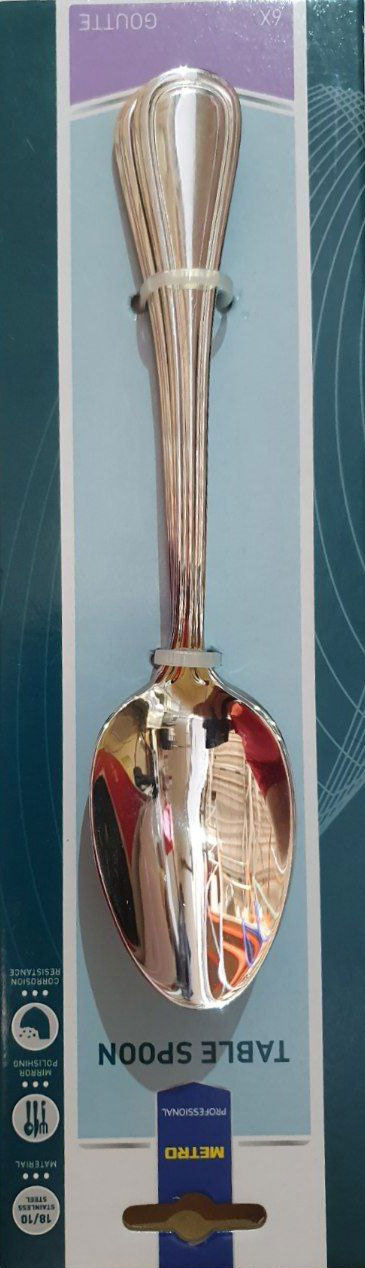 Ложка столова металева, 6шт./уп. Китай - фото 2