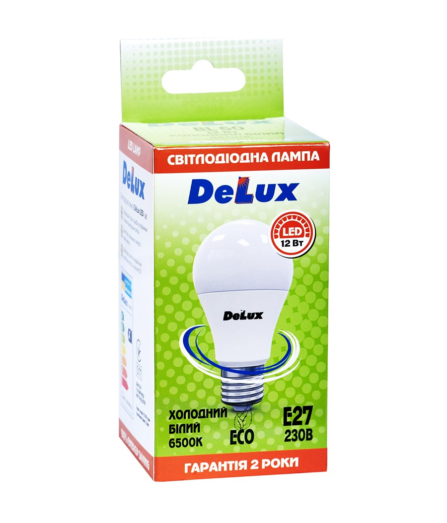 Лампа светодиодная LED Е27 BL60 12Вт. 6500К DeLux - фото 2
