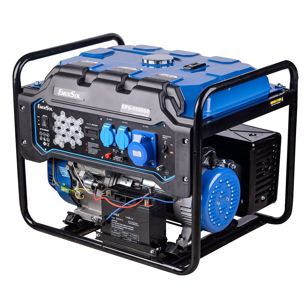 Генератор бензиновый EPG-5500SE, 5,0/5,5кВт, медная обмотка, AVR, электростартер EnerSol - фото 6