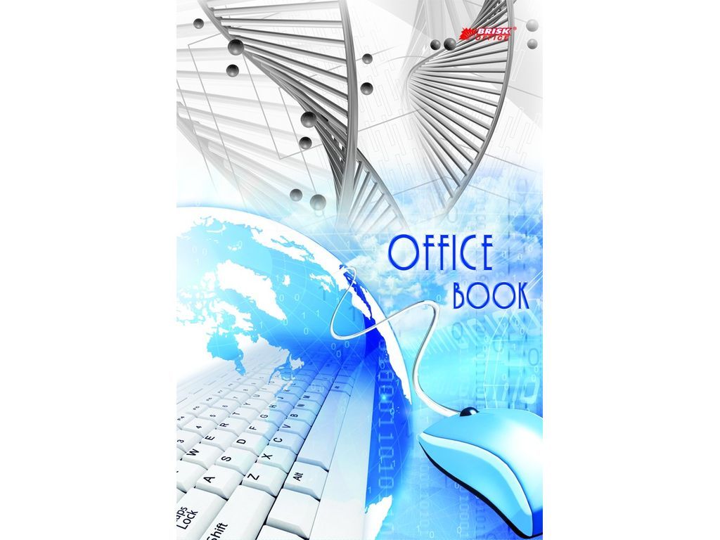 Книга обліку тверда обкладинка, 176арк., клітинка Бріск - фото 1