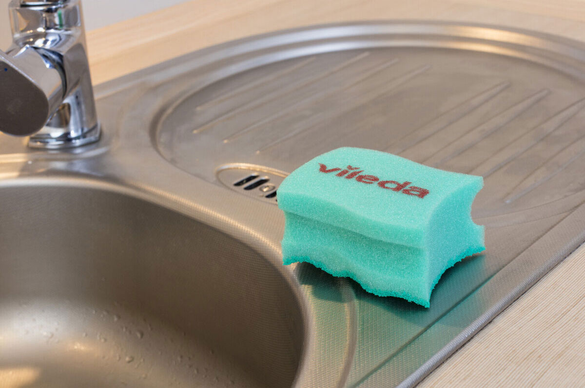 Губка кухонна Glitzi Pur Active, 95*70*45мм., для тефлону, 2шт/уп., зелен. Vileda - фото 4