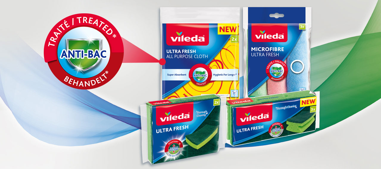 Губка антибактеріальна кухонна Ultra Fresh, 2шт/уп., зелен. (4023103200982) Vileda - фото 5