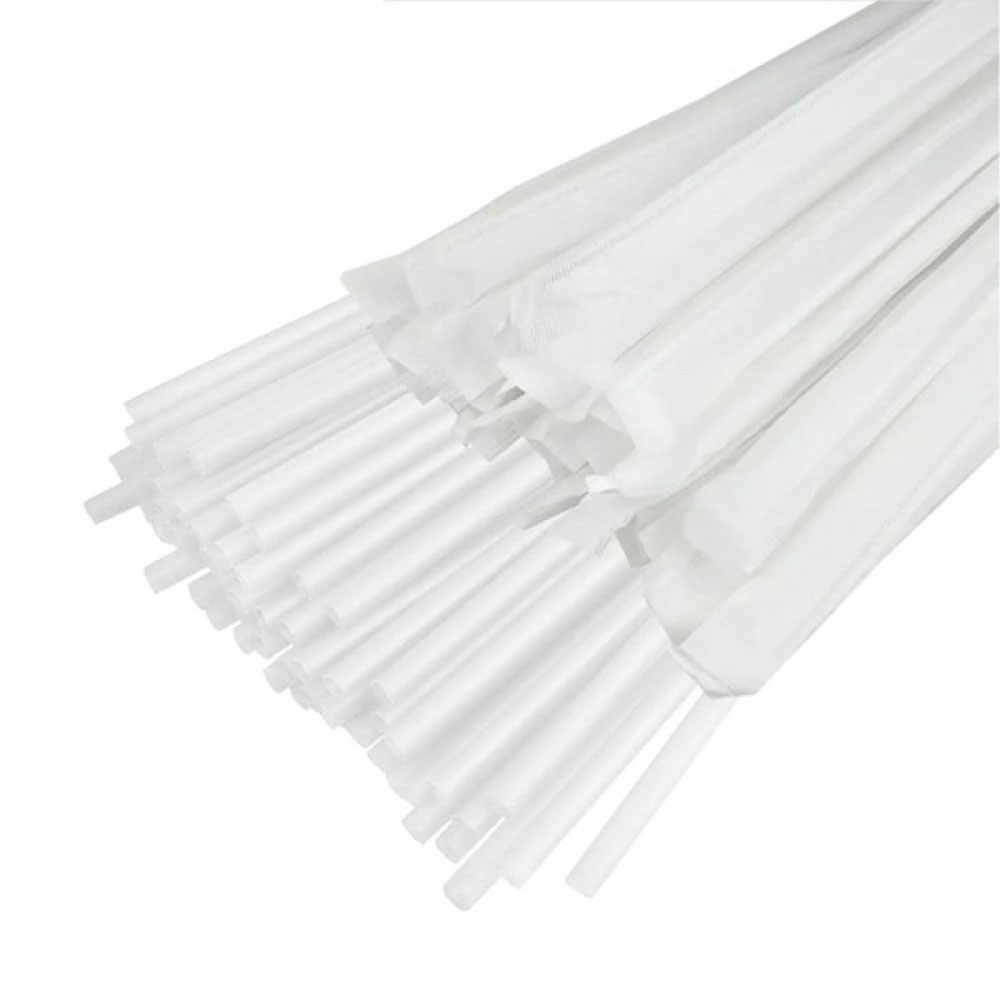 Трубочки прямые 21см., d4,8мм., в индивидуальной бумажной упаковке, 200шт., прозр. Украина - фото 2