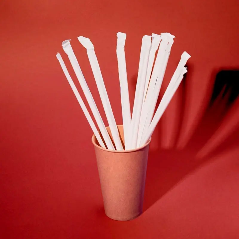 Трубочки прямые 21см., d4,8мм., в индивидуальной бумажной упаковке, 200шт., прозр. Украина - фото 3