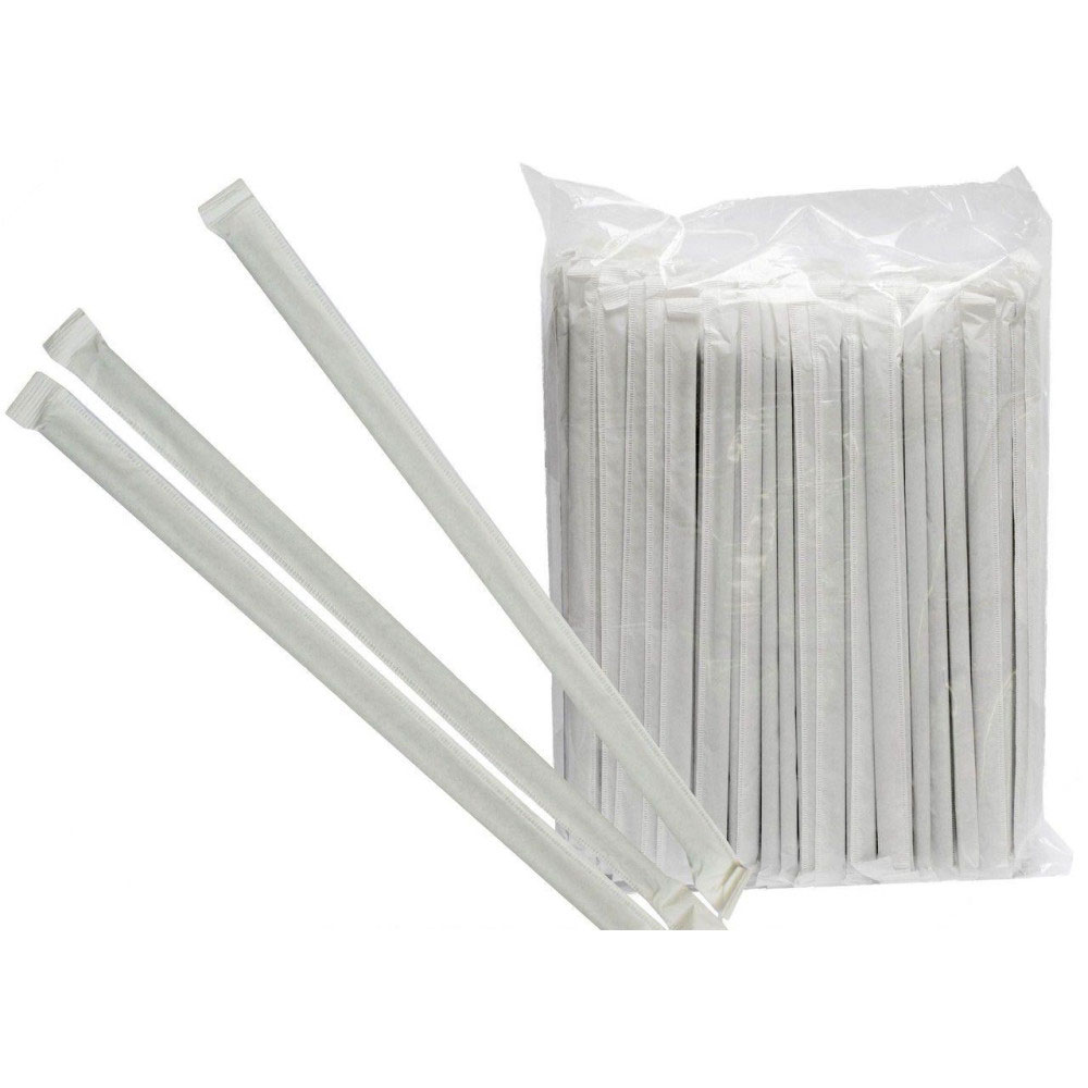 Трубочки прямые 21см., d4,8мм., в индивидуальной бумажной упаковке, 200шт., прозр. Украина - фото 4