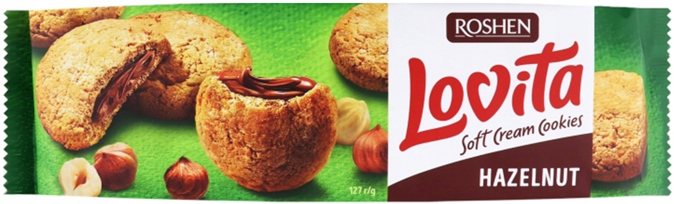 Печенье Lovita Soft Cream Cookies hazelnut, 127гр. Roshen - фото 1