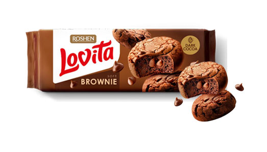 Печиво здобне Lovita Brownie з какао, 152г. (4823077646294) Roshen - фото 2