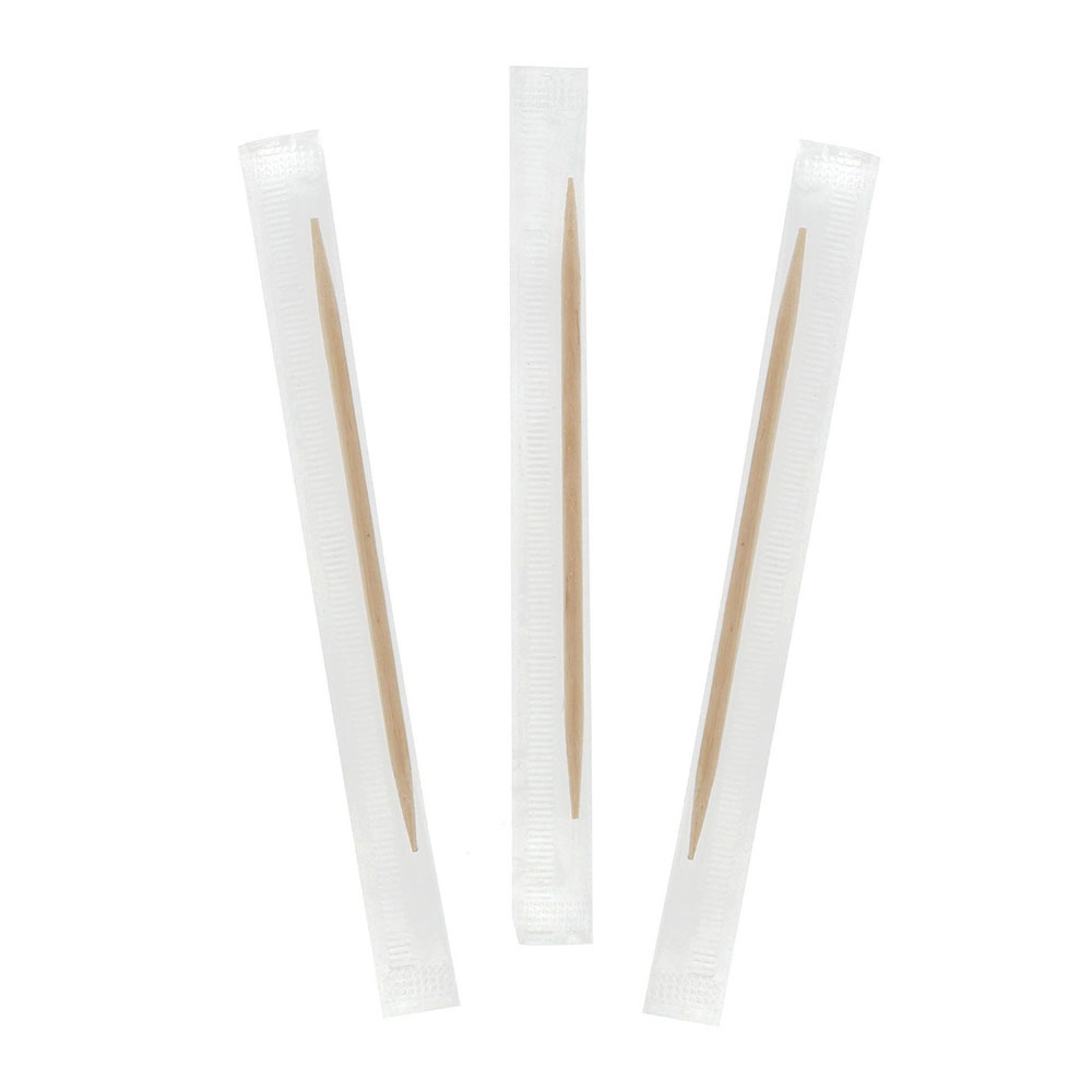 Зубочистки деревянные в индивидуальной целлофановой упаковке, 1000шт./уп. Китай - фото 3