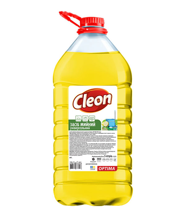 Жидкое моющее средство для посуды, 5л., Лимон Cleon - фото 1