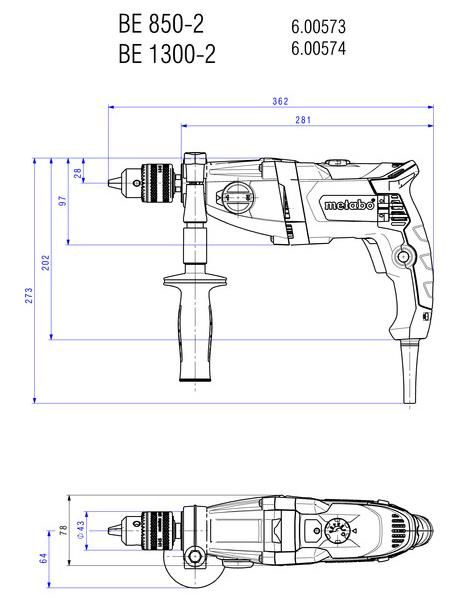 Дрель-шуруповерт Metabo BEV 1300-2 Metabo - фото 1