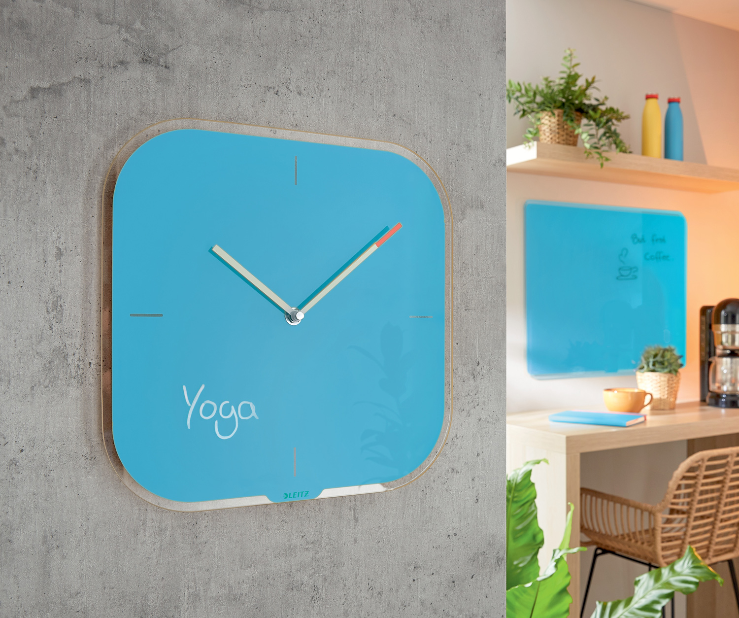 Часы настенные Cosy, квадратные, стекло, син. LEITZ - фото 2