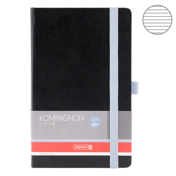 Книга записна А5 Компаньйон, лінія, світло-блакитний зріз, чорн. Brunnen - фото 1