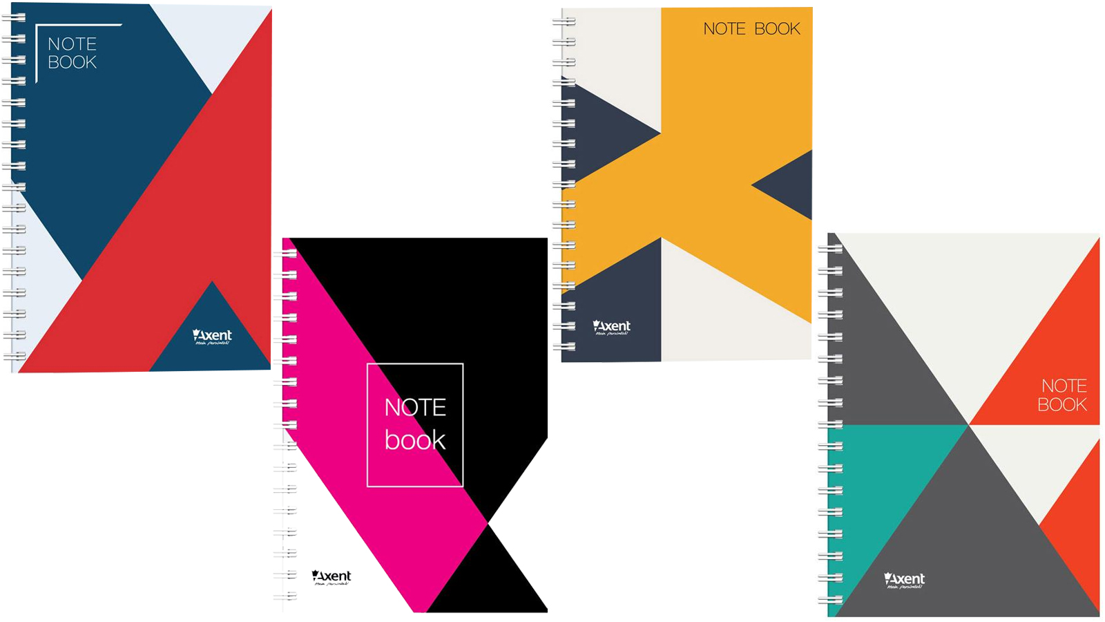Зошит на спіралі А5 96арк., клітинка, тверда обкладинка, малюнок №01 Axent - фото 4