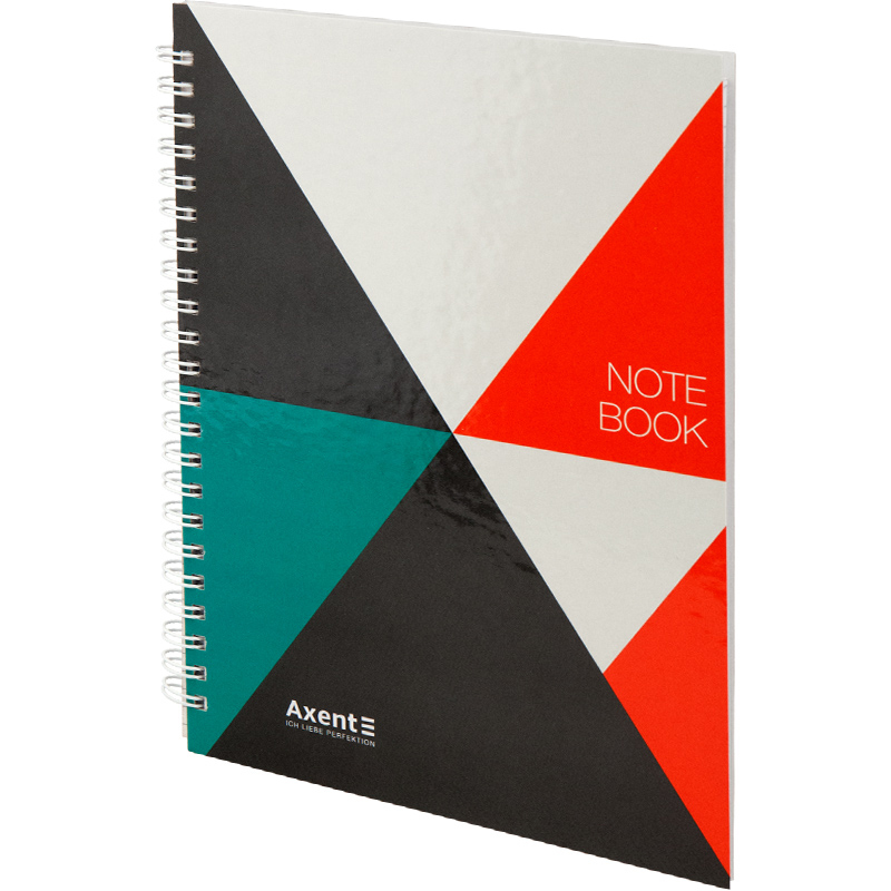 Зошит на спіралі А5 96арк., клітинка, тверда обкладинка, малюнок №03 Axent - фото 2