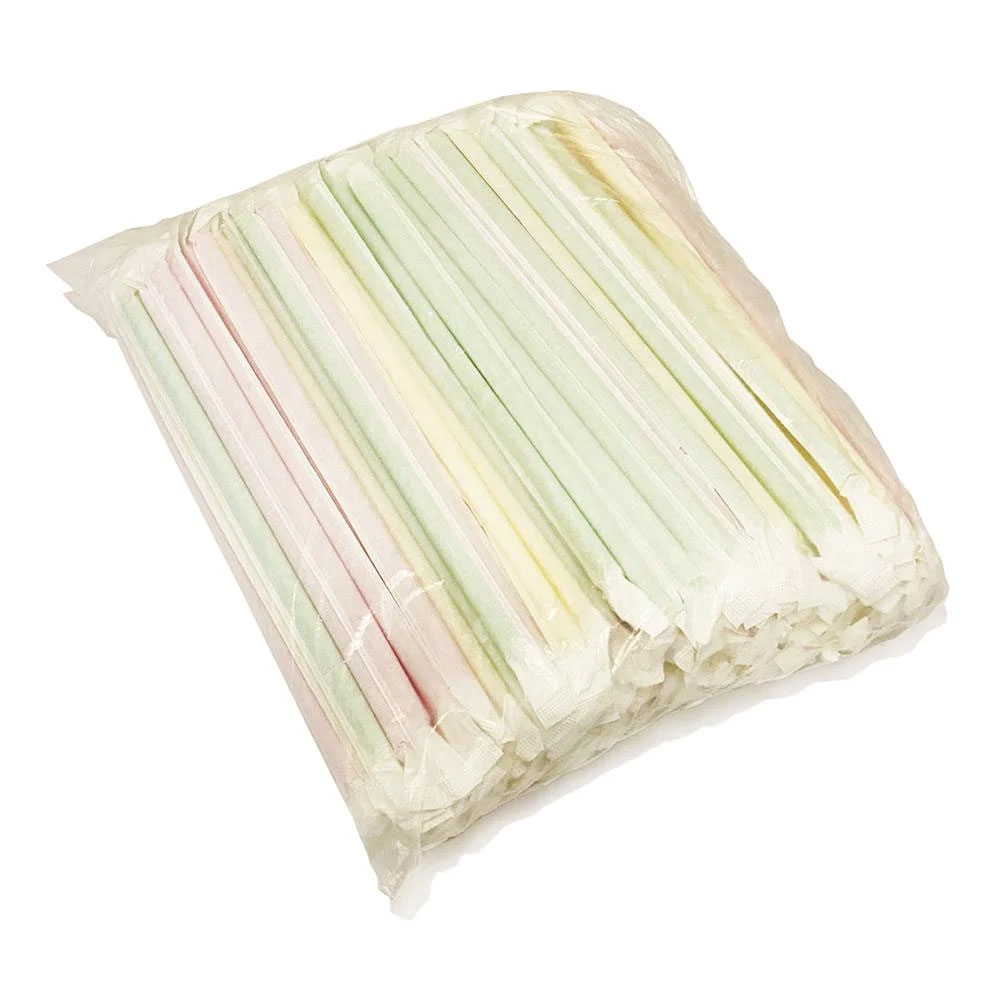 Трубочки прямые 21см., d6,8мм., в индивидуальной бумажной упаковке, 200шт., ассорт. Украина - фото 3