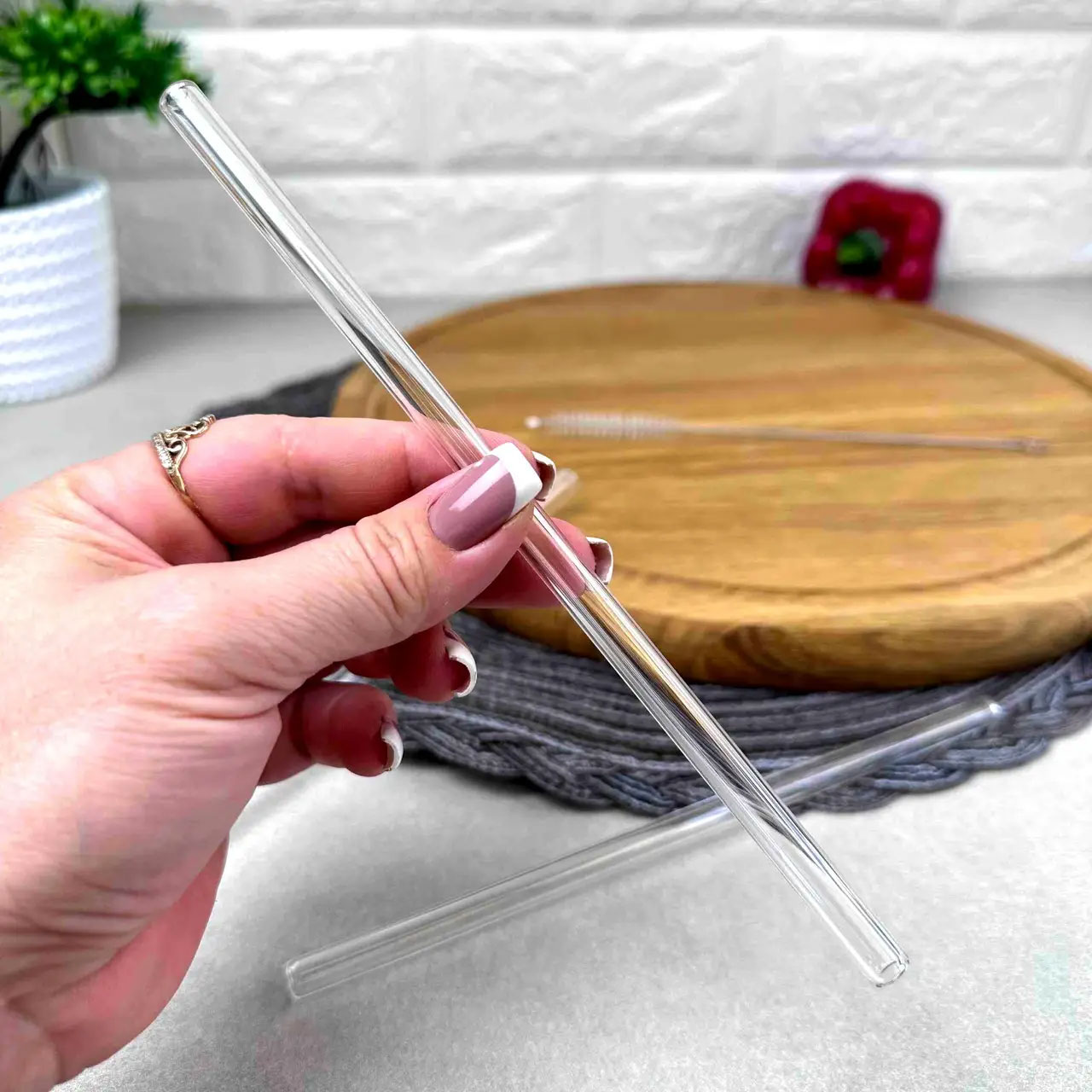 Трубочки прямые 21см., d6,8мм., в индивидуальной бумажной упаковке, 200шт., прозр. Украина - фото 2