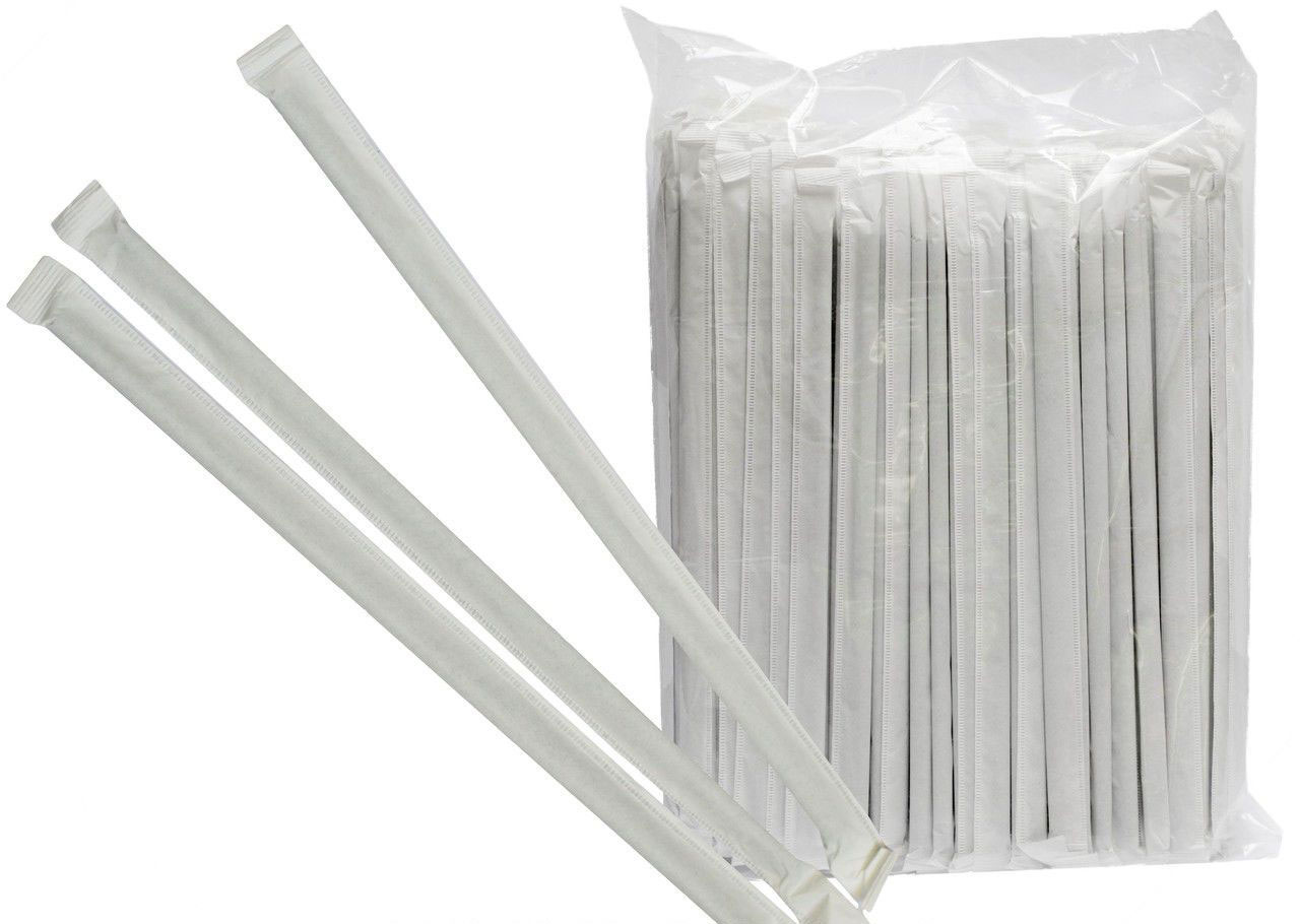 Трубочки прямые 21см., d6,8мм., в индивидуальной бумажной упаковке, 200шт., черн. Украина - фото 3