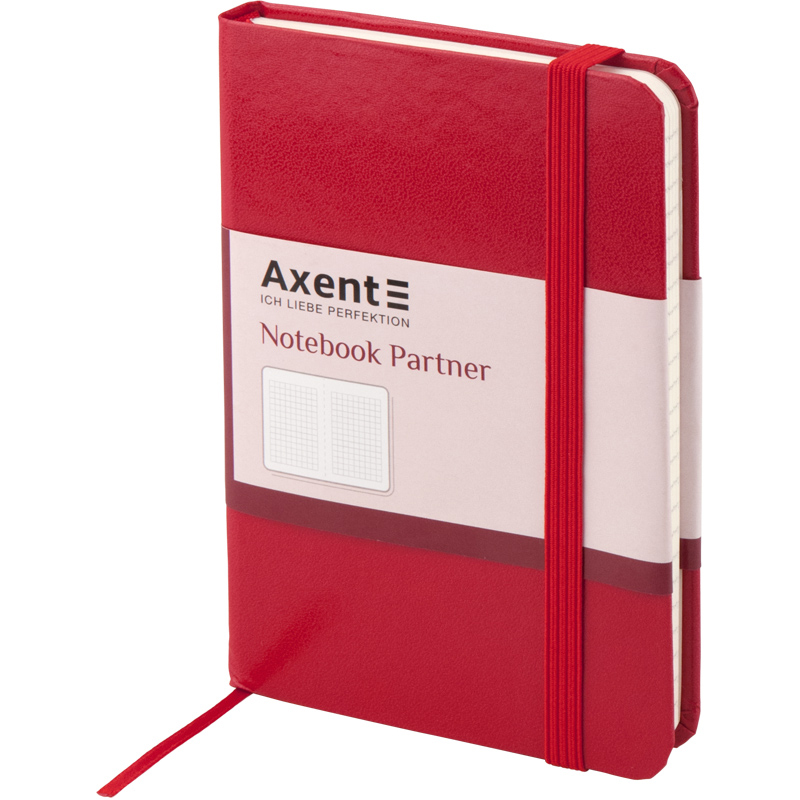 Книга записная Partner А6 (95*140ммм.), 96л., кл., красн. Axent - фото 2