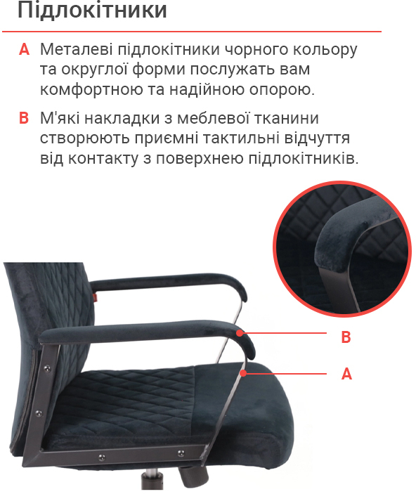 Кресло Авис TILT (Black fabric) черный АКЛАС - фото 5