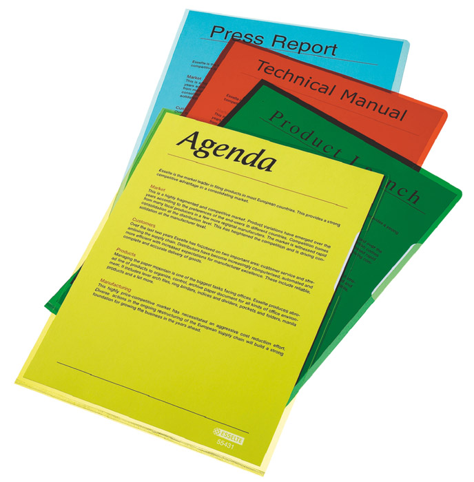 Папка-куток глянсова, 150мкм., 25шт./уп., червон. Esselte - фото 3