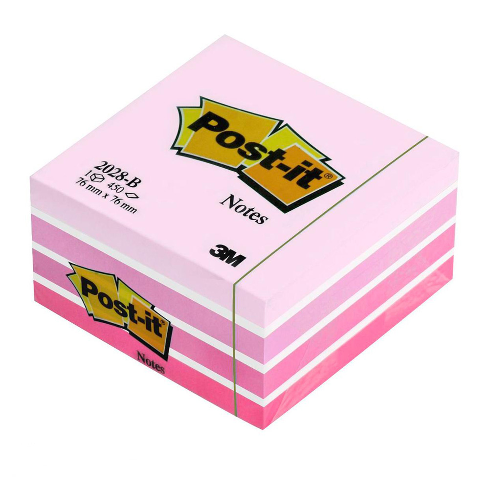 Блок паперу з клейким шаром Post-it 76*76мм.*450л пастельні рожеві кольори 3M - фото 1