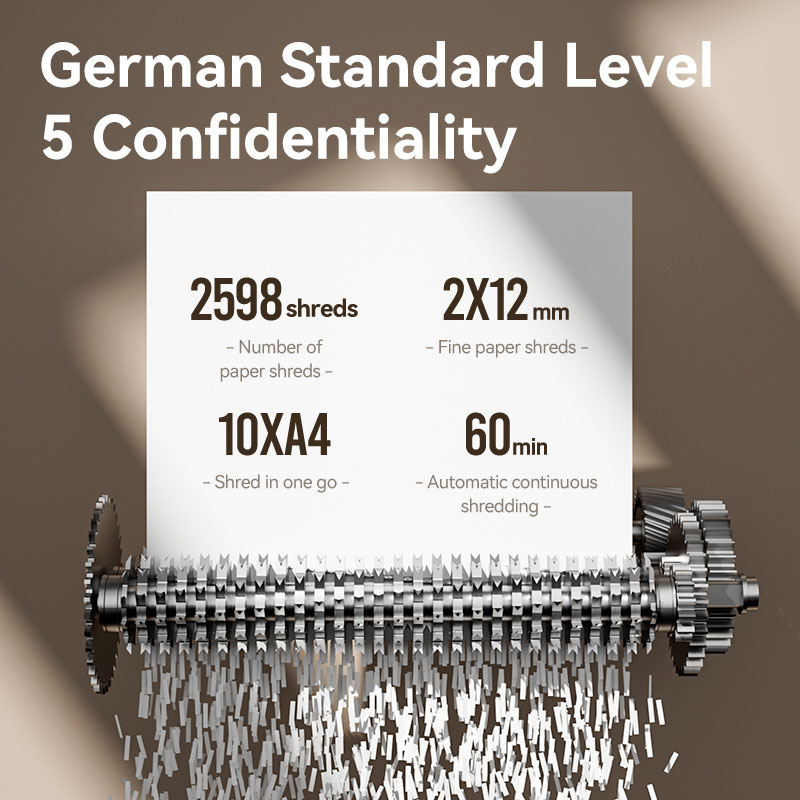 Знищувач документів DELI T088, AutoFeed 200 арк.,  різання 2*12мм., кошик на 32л., клас P-5 DELI - фото 1