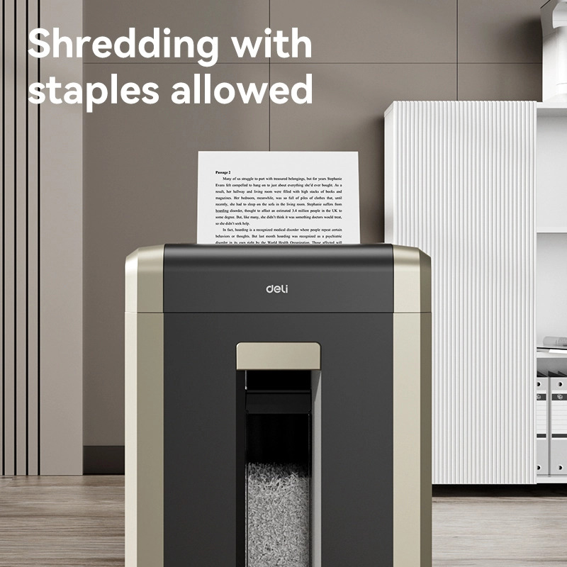 Уничтожитель документов DELI T099, 25 листов, перекрестная резка 4*30мм., корзина 31л., класс P-4 DELI - фото 1