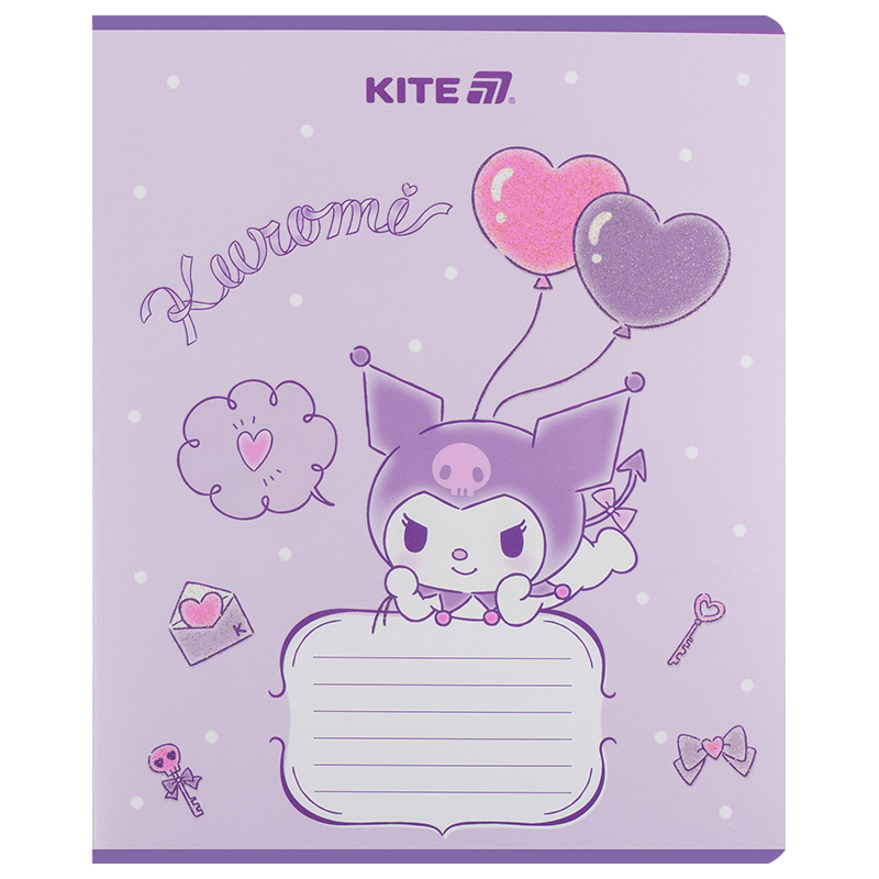 Тетрадь 12 лист., лин., УФ лак + глитер, Hello Kitty-2 (HK25-234-2) Kite - фото 8