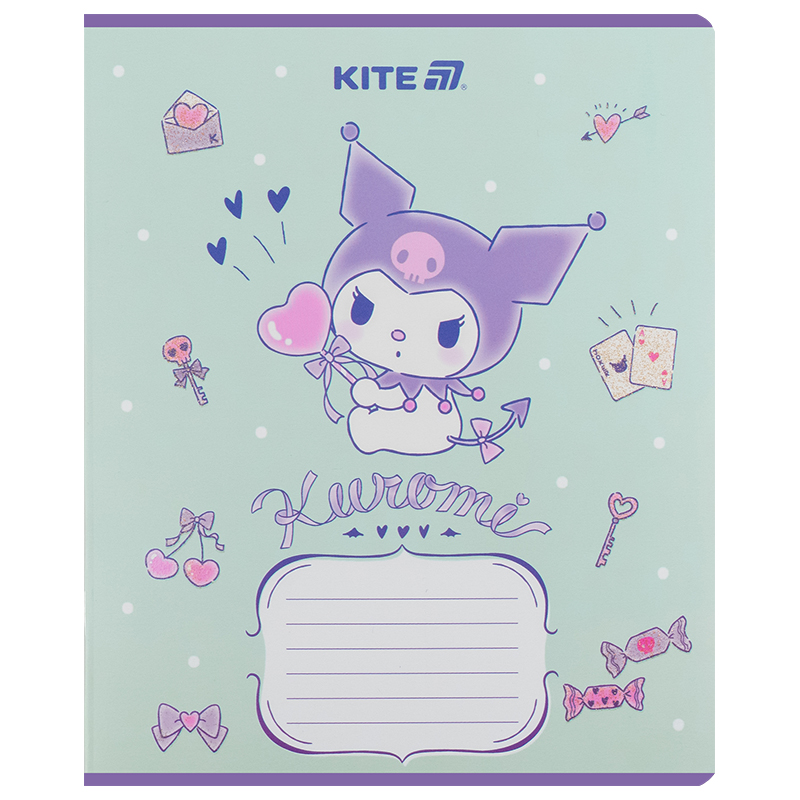 Тетрадь 12 лист., лин., УФ лак + глитер, Hello Kitty-2 (HK25-234-2) Kite - фото 10