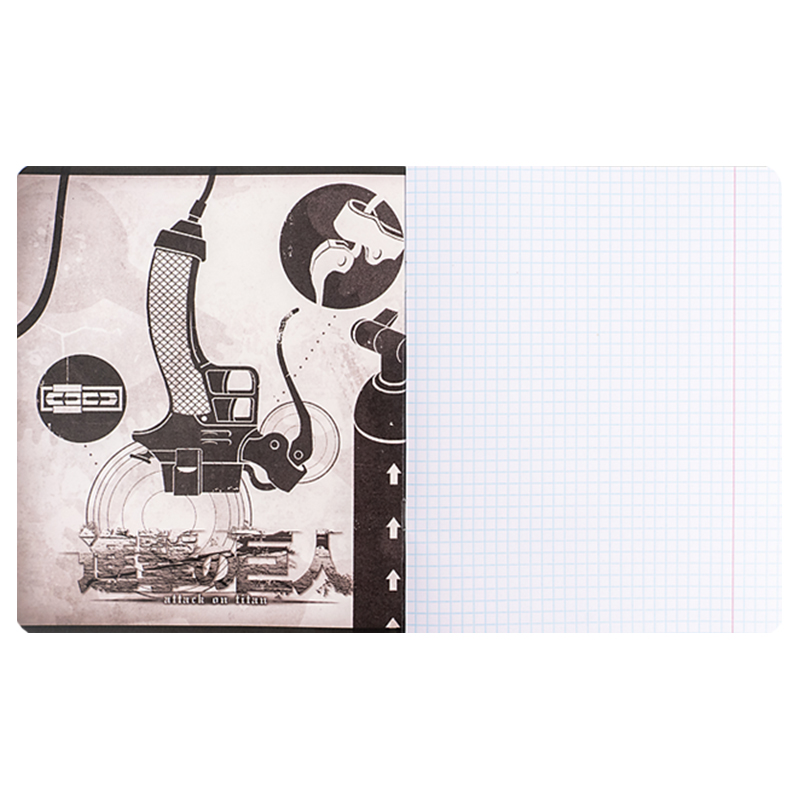 Зошит 12 арк., кл., софт тач + УФ лак, Attack on Titan (AT24-232) Kite - фото 10