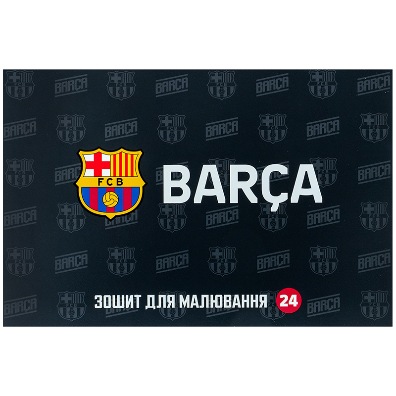 Зошит для малювання, 24 арк., скоба, софт тач + УФ лак, FC Barcelona (BC25-242) Kite - фото 3