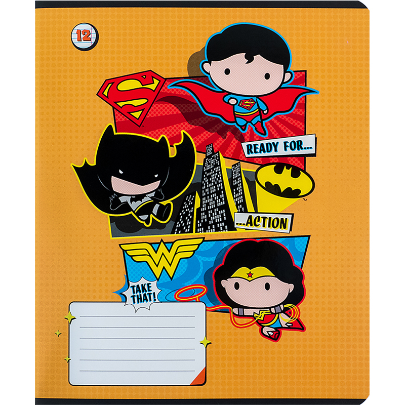 Зошит 12 арк., лін., гібр. лак + УФ лак, DC Comics (DC24-234) Kite - фото 4