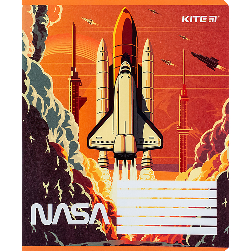 Зошит 12 арк., лін., гібр. лак + УФ лак, NASA (NS24-234) Kite - фото 1