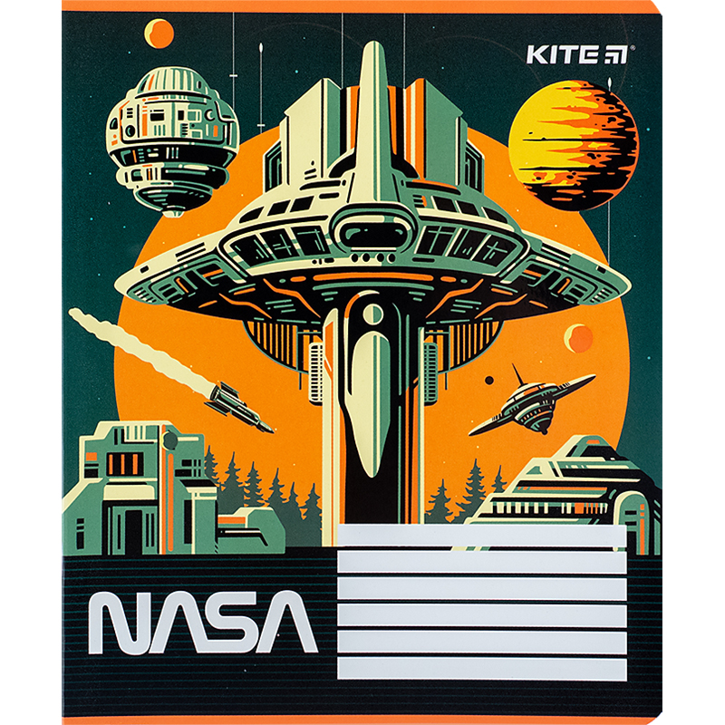 Зошит 12 арк., лін., гібр. лак + УФ лак, NASA (NS24-234) Kite - фото 4